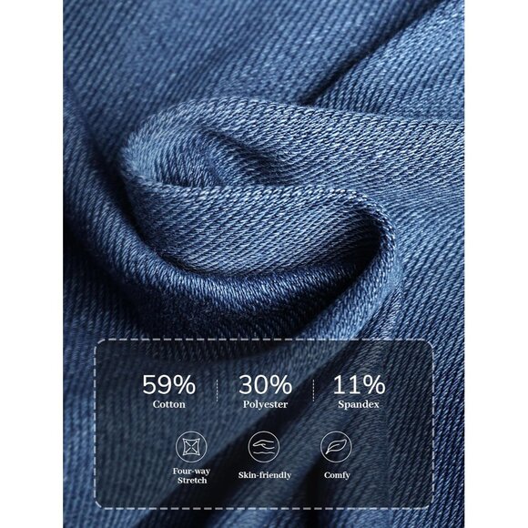 Wide Leg Jeans Women High Waisted Stretchy Casual Denim Pants - Picture 7 of 7